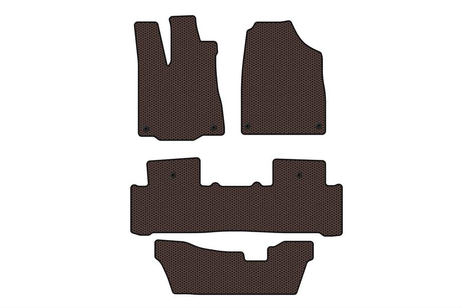 Acura MDX 2013–2020 Carsuit-kumimatot matkustamoon (3 riviä, ruskea) Image