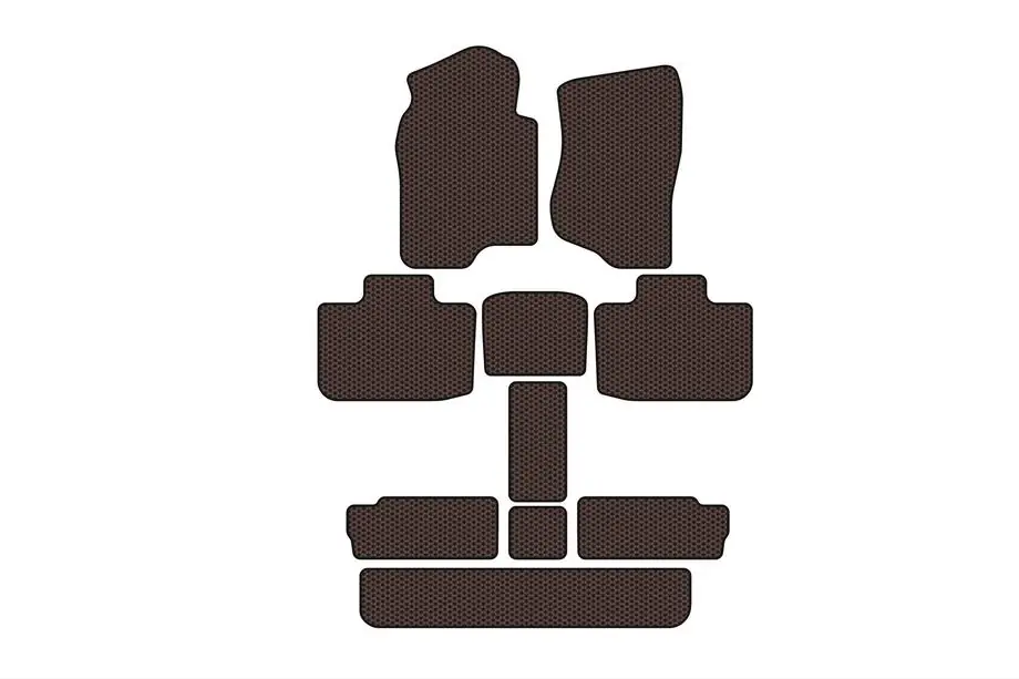 Cadillac Escalade 2007–2014 Carsuit-kumimatot matkustamoon (3 riviä, ruskea) Image