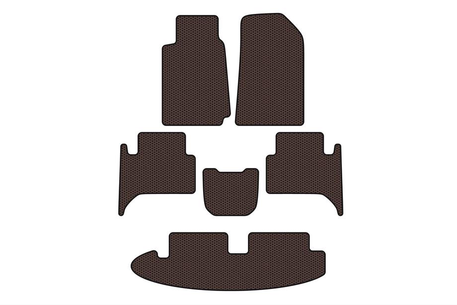 Chevrolet Trailblazer 2012–2019 Carsuit-kumimatot matkustamoon (3 riviä, ruskea) Image