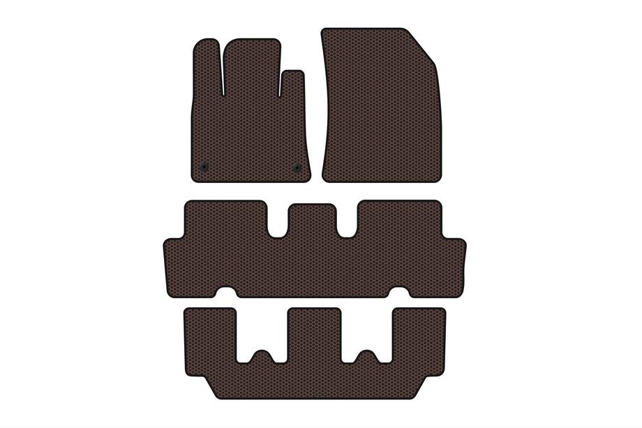 Citroen C-4 Picasso 2013–2022 Carsuit V1 kumimatot matkustamoon (3 riviä, ruskea) Kuva 1