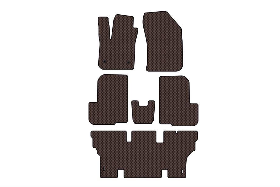 Dacia Lodgy 2012–2022 Kumimatot Carsuit (3 riviä, 7-paikkainen, ruskea) Image