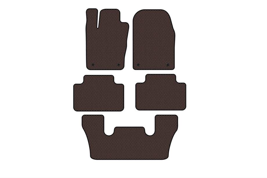 Dodge Durango 2010– Carsuit-kumimatot matkustamoon (3 riviä, ruskea) Image