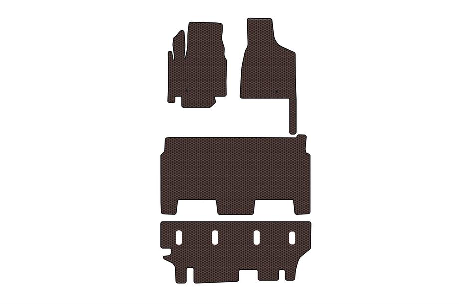 Dodge Grand Caravan V 2008–2020 Kumimatot Carsuit (2008-2020, 3 riviä, 8-paikkainen / varustetaso SXT, ruskea) Image