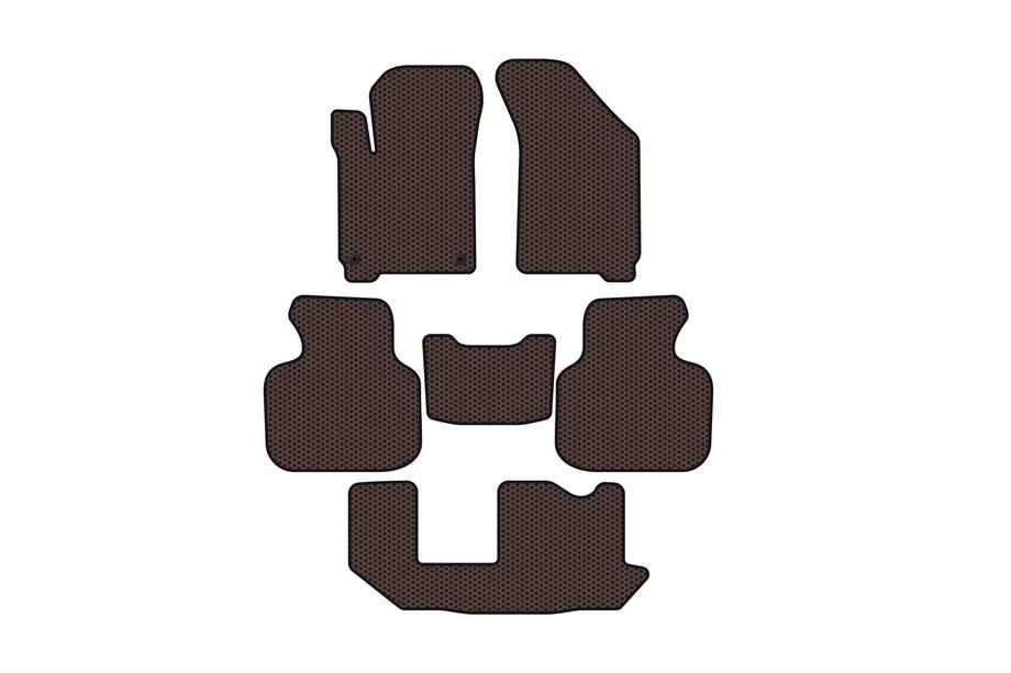 Dodge Journey 2008–2020 Kumimatot Carsuit (2011-2020, 3 riviä, 7-paikkainen, ruskea) Kuva 1