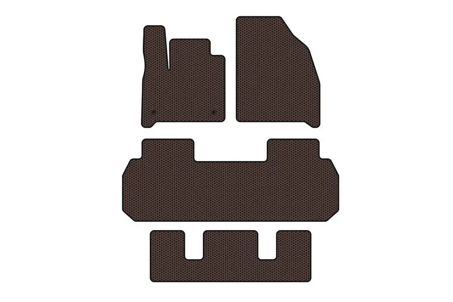 Chevrolet Traverse 2017– Carsuit-kumimatot matkustamoon (3 riviä, ruskea) Image