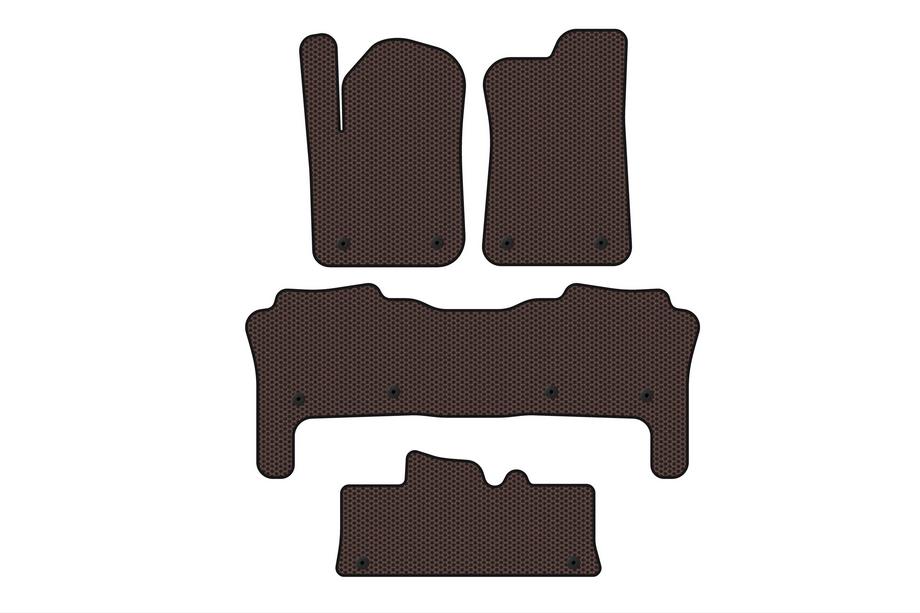 Infiniti QX56 2010–2013 Carsuit-kumimatot matkustamoon (3 riviä, ruskea) Image