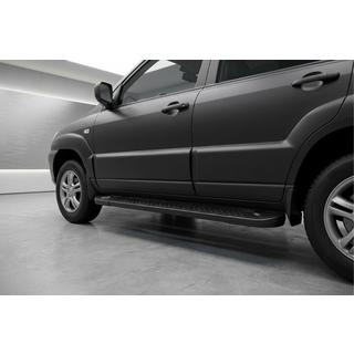 Allmond Black sivuportaat (2 kpl, alumiini) Kia Sportage 2004–2010 kuva 1