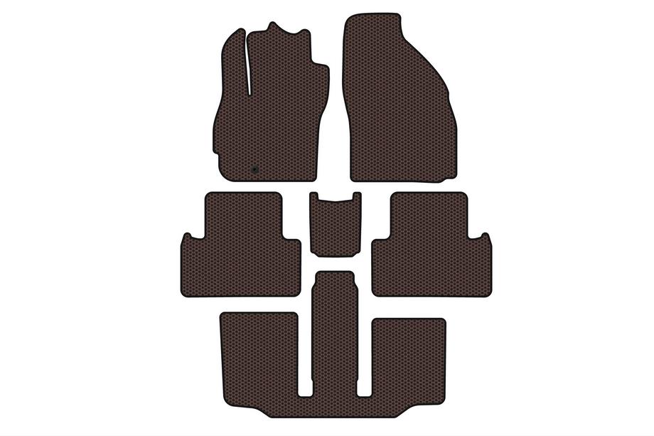 Mazda 5 2005–2009 Kumimatot Carsuit (3 riviä, 7-paikkainen, ruskea) Image