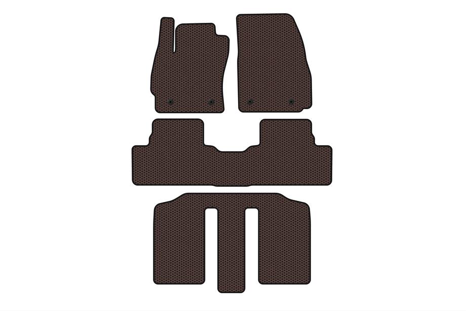 Mazda 5 2010–2018 Carsuit-kumimatot matkustamoon (3 riviä, ruskea) Kuva 1