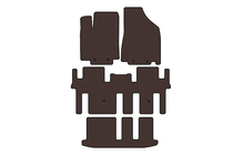 Nissan Pathfinder R52 2012–2021 Carsuit-kumimatot matkustamoon (3 riviä, ruskea) kuva 1