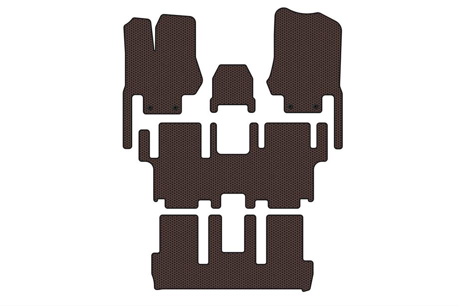 Nissan Quest 2011–2017 Kumimatot Carsuit (3 riviä, 7-paikkainen, ruskea) Image