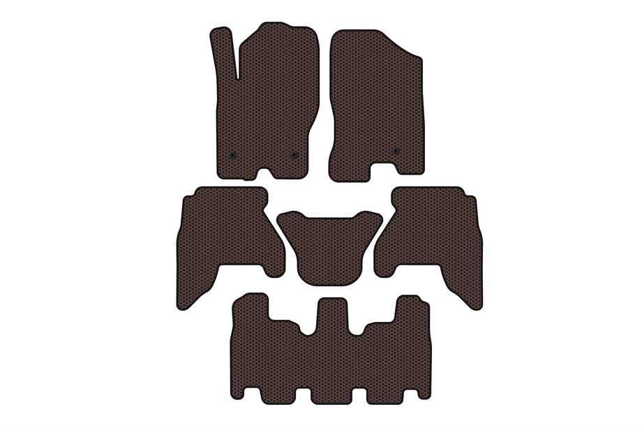 Nissan Pathfinder R51 2005–2014 Kumimatot Carsuit V1 (3 riviä, ruskea, 2010-2014) Kuva 1