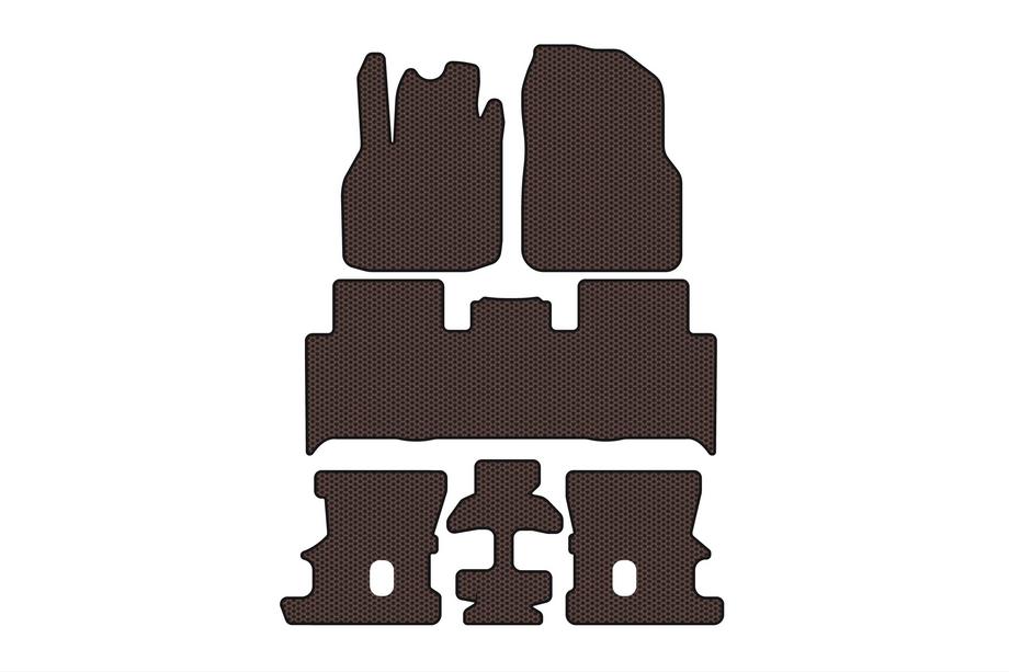 Renault Scenic/Grand 2003–2009 Carsuit-kumimatot matkustamoon (3 riviä, ruskea) Image