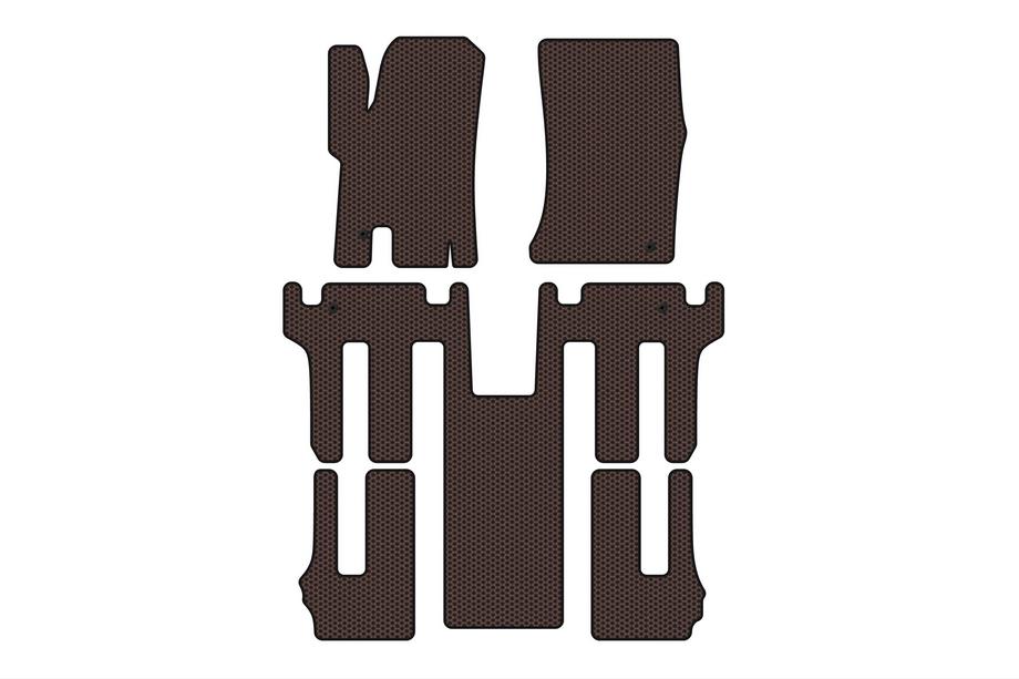 Ssang Yong Rodius Kumimatot Carsuit 2004-2008 (3 riviä, ruskea) Kuva 1