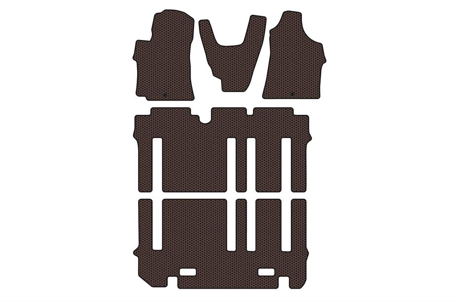 Hyundai H300, H1, Starex 2008–2020 Carsuit kumimatot matkustamoon (täysi sarja, ruskea) Kuva 1
