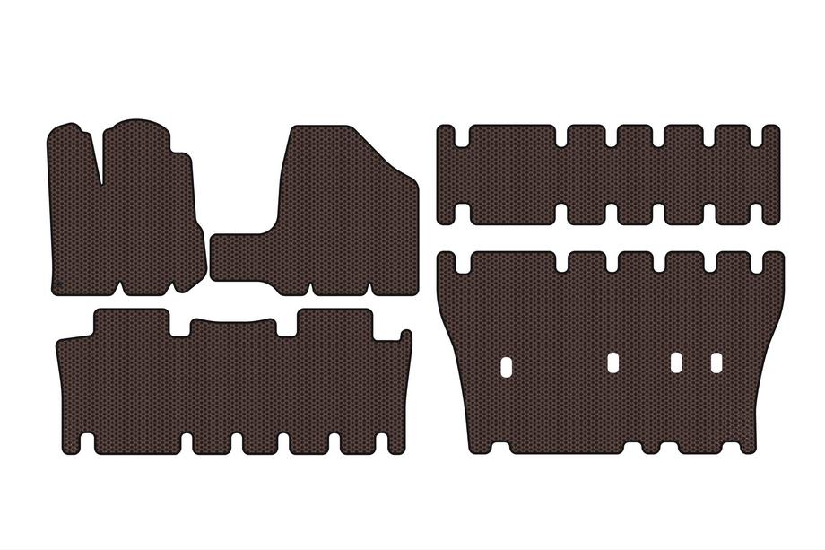Toyota Sienna 2003–2009 Carsuit-kumimatot matkustamoon (3 riviä, ruskea) Image