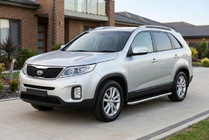 Kia Sorento II XM 2009–2014 Maydos V1 sivuportaat (2 kpl, alumiini ↗ ruostumaton teräs) kuva 1
