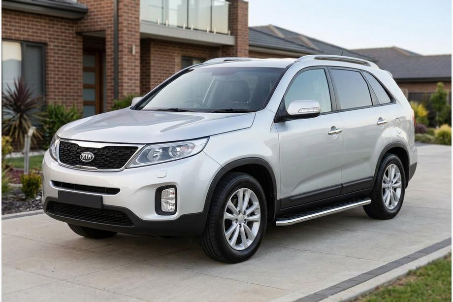 Kia Sorento II XM 2009–2014 Maydos V1 sivuportaat (2 kpl, alumiini ↗ ruostumaton teräs) Image