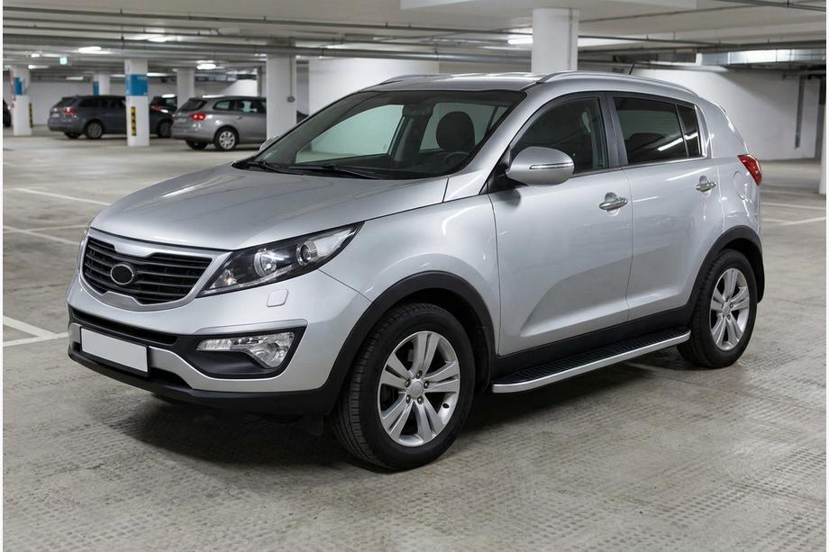 Kia Sportage 2010–2015 Tayga Grey -sivuaskelmat (2 kpl, alumiini) Image