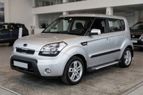 Kia Soul I 2008–2013 Line-astinlaudat (2 kpl, alumiini) kuva 1