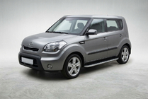 Kia Soul I 2008–2013 Tayga Grey -sivuaskelmat (2 kpl, alumiini) kuva 1