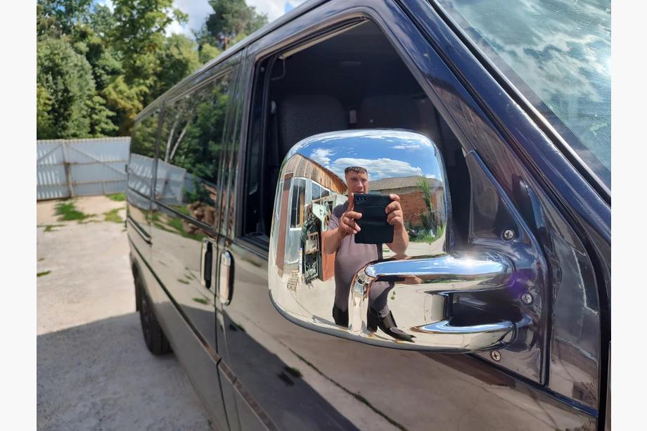 Volkswagen T4 Transporter 1990–2003 Kromiset peilinkuoret (Carmos, 1 kpl, oikea, muovi) Kuva 4