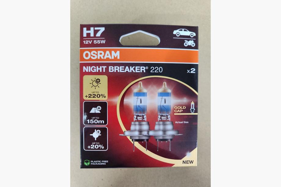 Osram H7 60/55W Night Breaker Laser +220% ajovalopolttimo Image