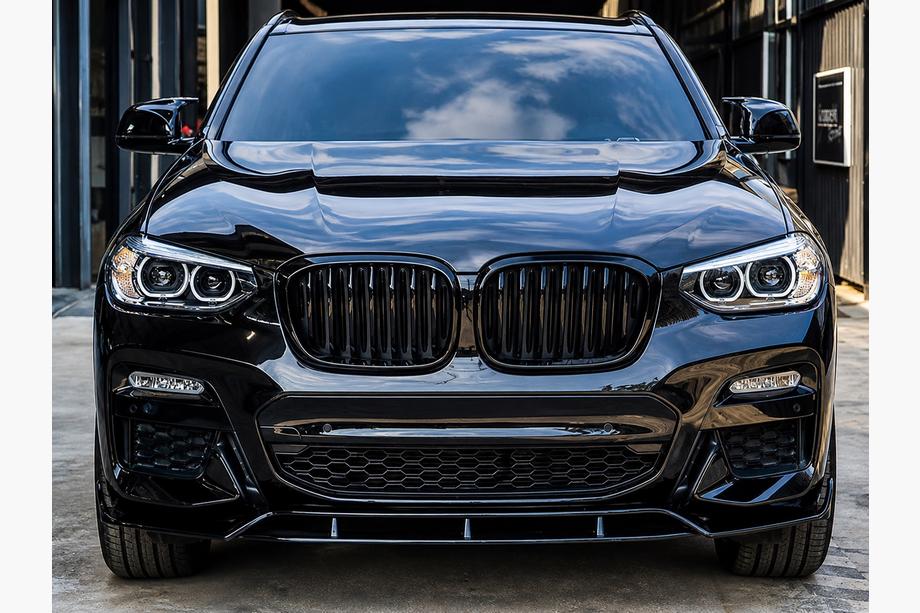 BMW X4 G02 2018– Etupuskurin 3D-lip spoileri (M-Sport 2018-2022, kiiltävä musta) Image