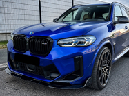 BMW X4 G02 2018– Etupuskurin lip spoileri (F98 2022-2024, kiiltävä musta) kuva 1