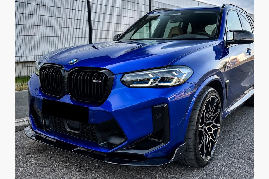 BMW X4 G02 2018– Etupuskurin lip spoileri (F98 2022-2024, kiiltävä musta) Image