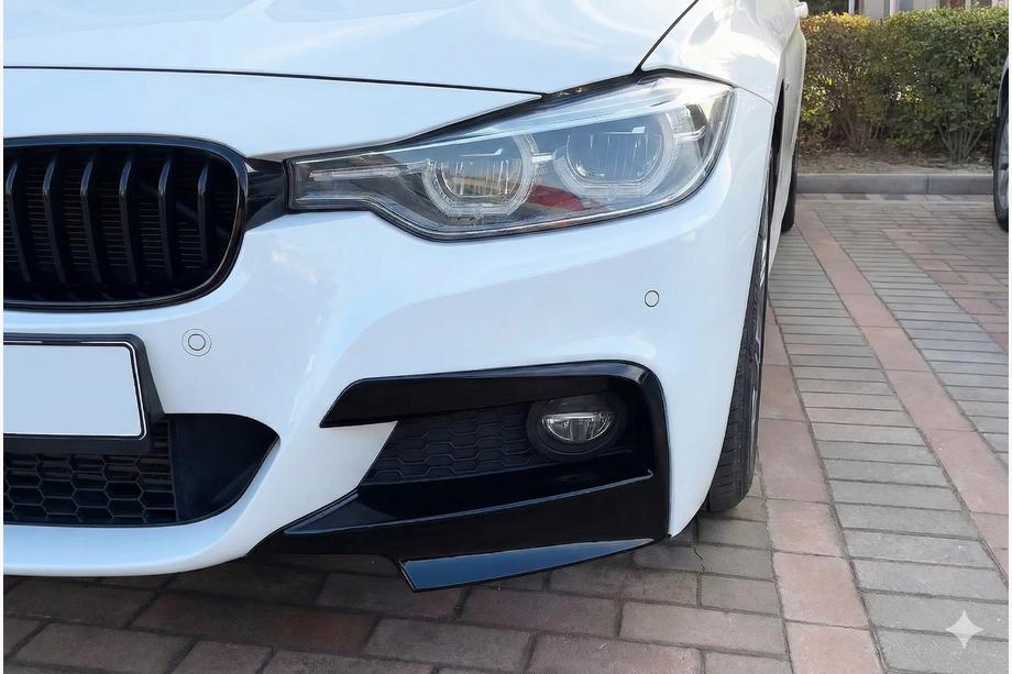 BMW 3-sarja F30/F31 2012–2019 Etupuskurin kulmasplitterit JIE Flap (M-Sport, ABS) Image