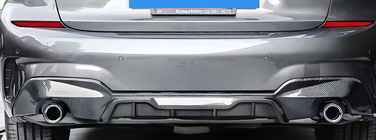 BMW 3-sarja G20/G21 2018– Takapuskurin diffuusori (M-Sport 2018-2022, pyöreille pakoputkenpäille, ABS) kuva 2
