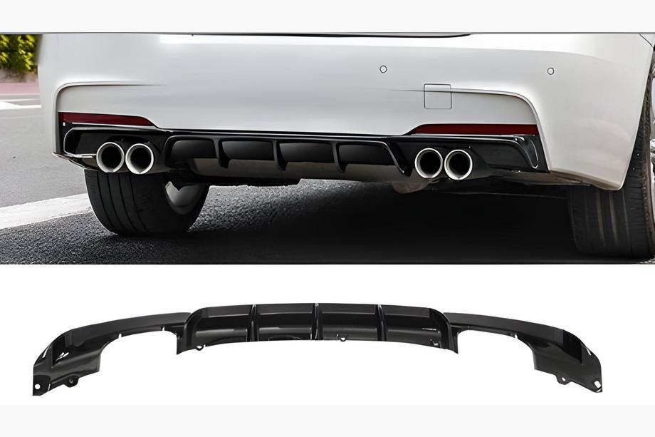 BMW 3-sarja F30/F31 2012–2019 Takapuskurin diffuusori kaksipuoleiselle tuplapakoputkistolle (M-Sport, ABS) Image