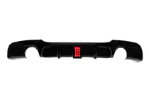 BMW 3-sarja E90/E91 2005–2011 Takapuskurin diffuusori tuplalle yksiputkiselle pakoputkelle LED:llä (M-Sport, ABS) kuva 1