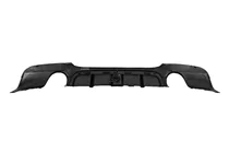 BMW 3-sarja E90/E91 2005–2011 Takapuskurin diffuusori tuplalle yksiputkiselle pakoputkelle LED:llä (M-Sport, ABS) kuva 5