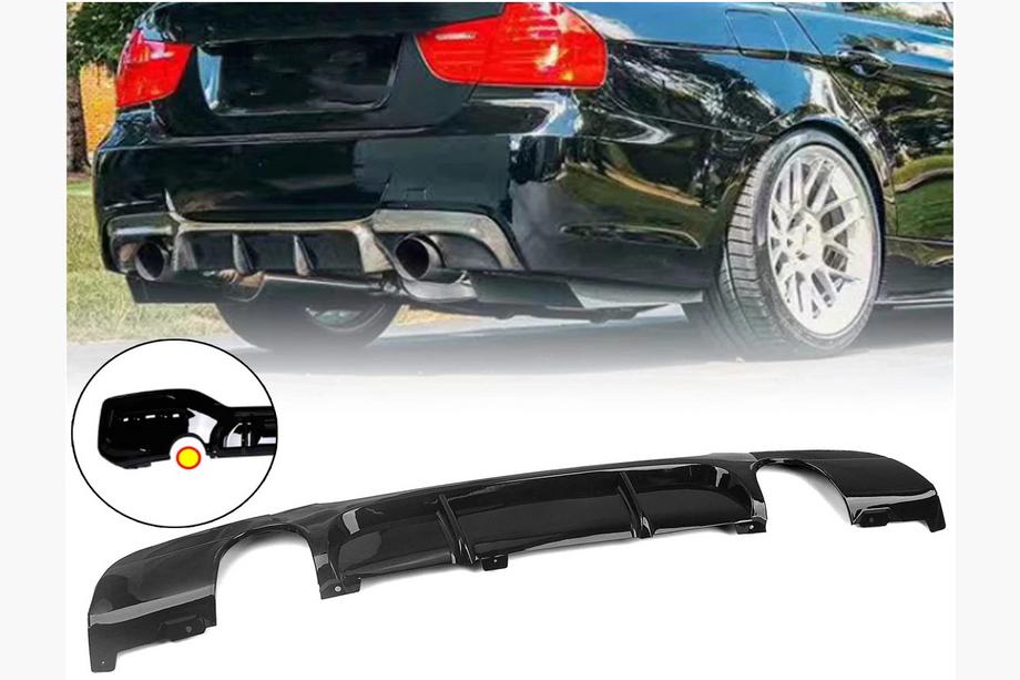 BMW 3-sarja E90/E91 2005–2011 Takapuskurin diffuusori kaksipuoliselle yksittäiselle pakoputkelle (M-Sport, ABS) Kuva 1