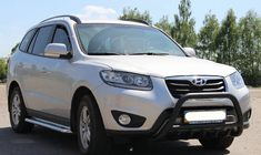 Hyundai Santa Fe 2 2006–2012 Karjapuskuri WT003 Black (ruostumaton teräs) kuva 5