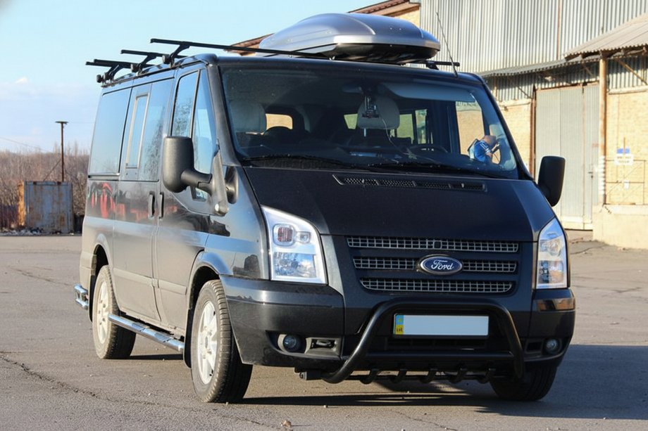 Ford Transit 2000–2014 Karjapuskuri WT003 Black (2006-2014, ruostumaton teräs) Image