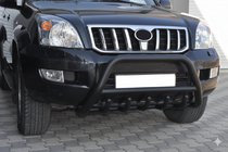 Toyota Land Cruiser Prado 120 2002–2009 Matala bullbar WT003 Black (ruostumaton teräs) kuva 3