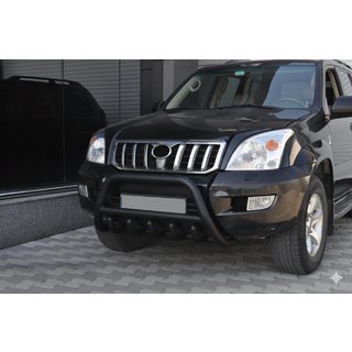 Matala bullbar WT003 Black (ruostumaton teräs) Toyota Land Cruiser Prado 120 2002–2009 kuva 1