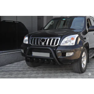 Matala bullbar WT003 Black (ruostumaton teräs) Toyota Land Cruiser Prado 120 2002–2009 kuva 1