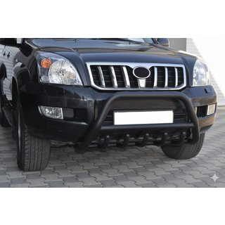 Matala bullbar WT003 Black (ruostumaton teräs) Toyota Land Cruiser Prado 120 2002–2009 kuva 3
