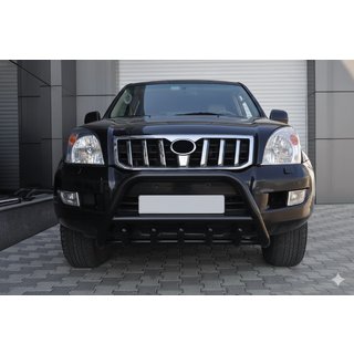 Matala bullbar WT003 Black (ruostumaton teräs) Toyota Land Cruiser Prado 120 2002–2009 kuva 4