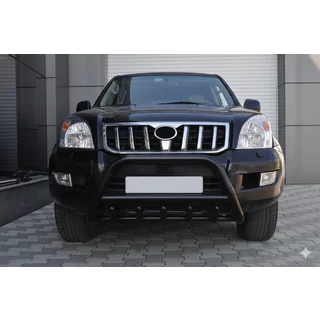 Matala bullbar WT003 Black (ruostumaton teräs) Toyota Land Cruiser Prado 120 2002–2009 kuva 4