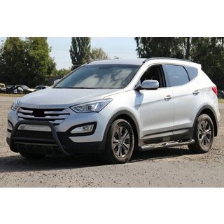 Etupuskuriputki WT003 Black (ruostumaton teräs) Hyundai Santa Fe 3 2012–2018 kuva 1