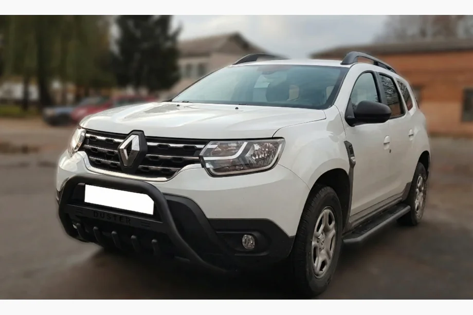 Renault Duster 2018–2024 Karjapuskuri WT004 Black -tekstillä (ruostumaton teräs) Image