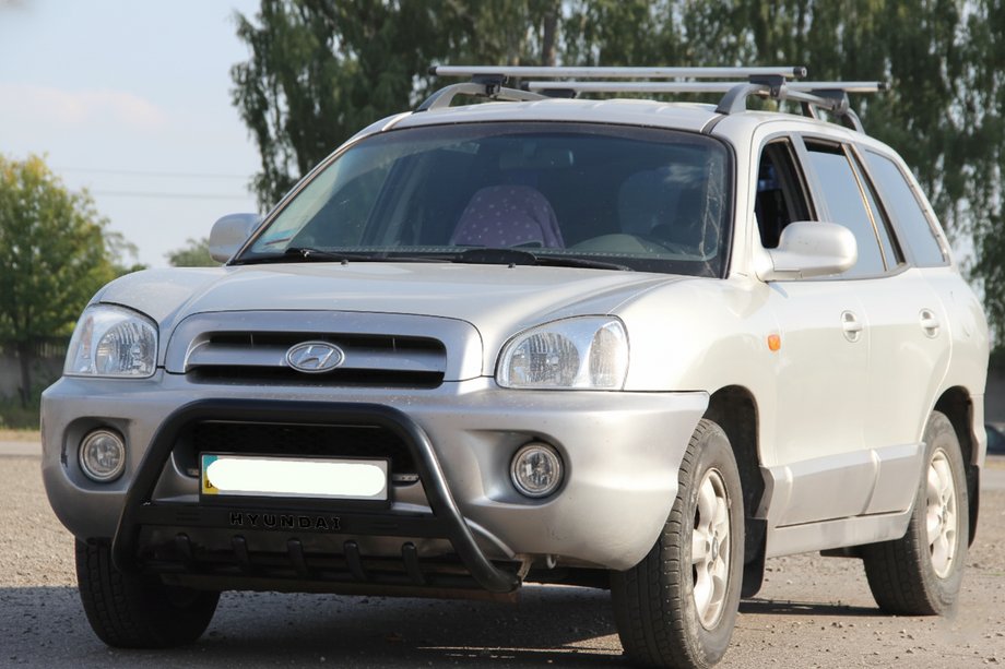 Hyundai Santa Fe 1 2000–2006 Karjapuskuri WT004 Black (ruostumaton teräs) Image
