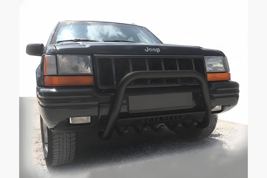 Jeep Grand Cherokee WJ 1999–2004 Karjapuskuri WT004 Black (ruostumaton teräs) Image