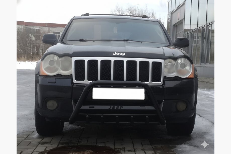 Jeep Grand Cherokee WK 2004–2010 Karjapuskuri WT004 Black (ruostumaton teräs) Image