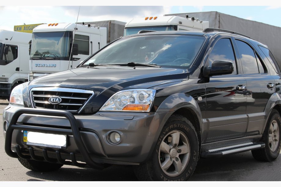 Kia Sorento I BL 2002–2009 Bullbar WT003 Black-2 (ruostumaton teräs) Image